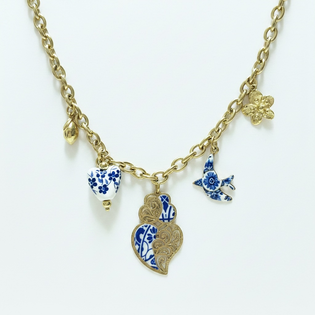 Collier coração de Viana azulejos