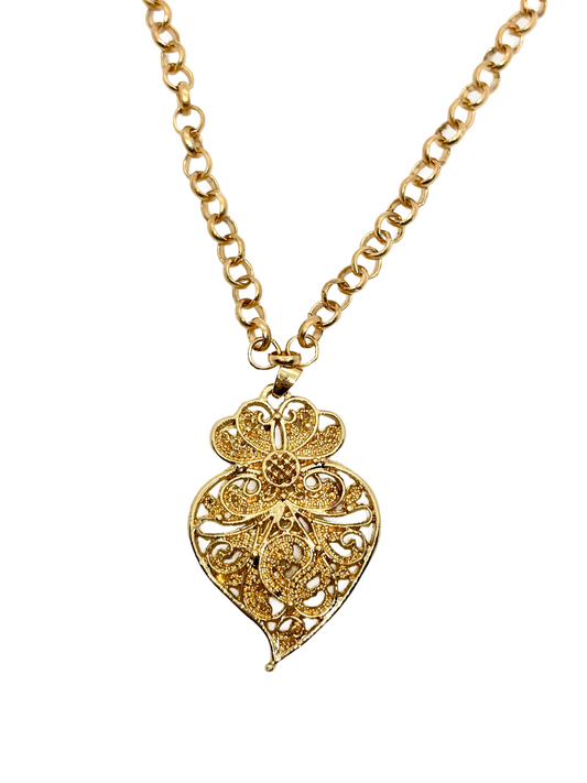 CHAINE AVEC PENDENTIF CORACAO DE VIANA B6