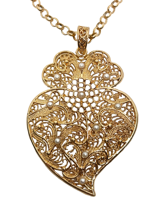CHAINE AVEC PENDENTIF CORACAO DE VIANA B17