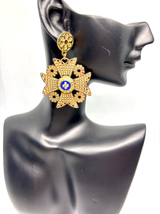 BOUCLES D'OREILLES CRUZ DE MALTA A32