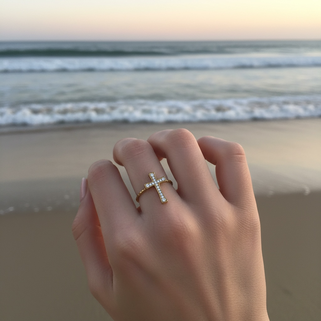 Bague Femme Croix