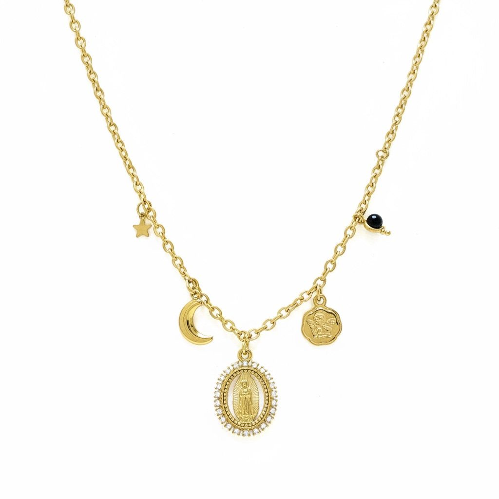 Collier Vierge Marie & ange