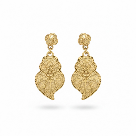 Boucles d’oreille coração e bola de Viana