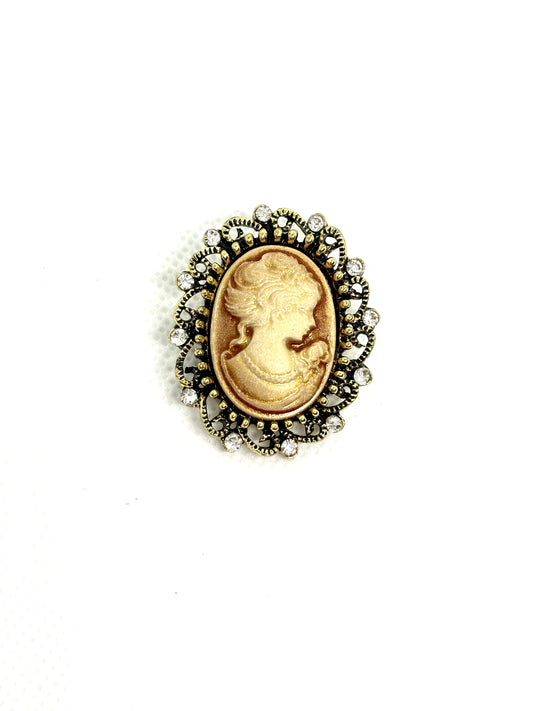 BROCHE BUSTE FEMME AVEC DIAMANT