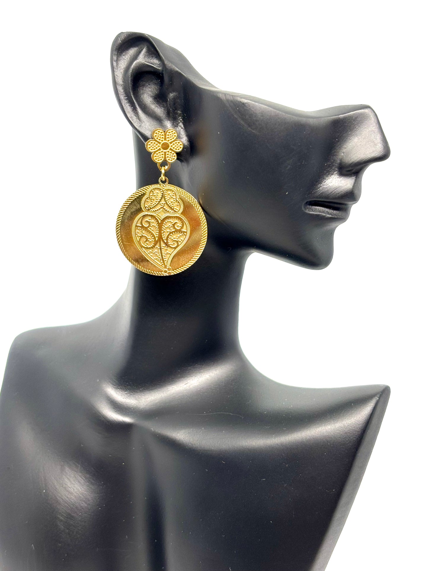 BOUCLES D'OREILLE SYMBOLE CORACAO DE VIANA A20