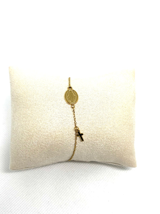 BRACELET AVEC SAINTE ET CROIX