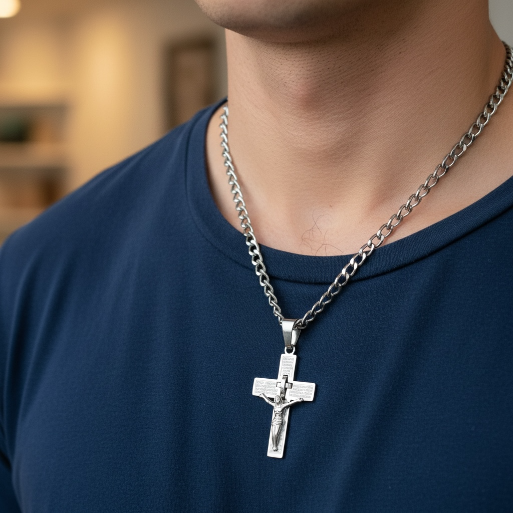 Chaîne homme Croix Pai Nosso