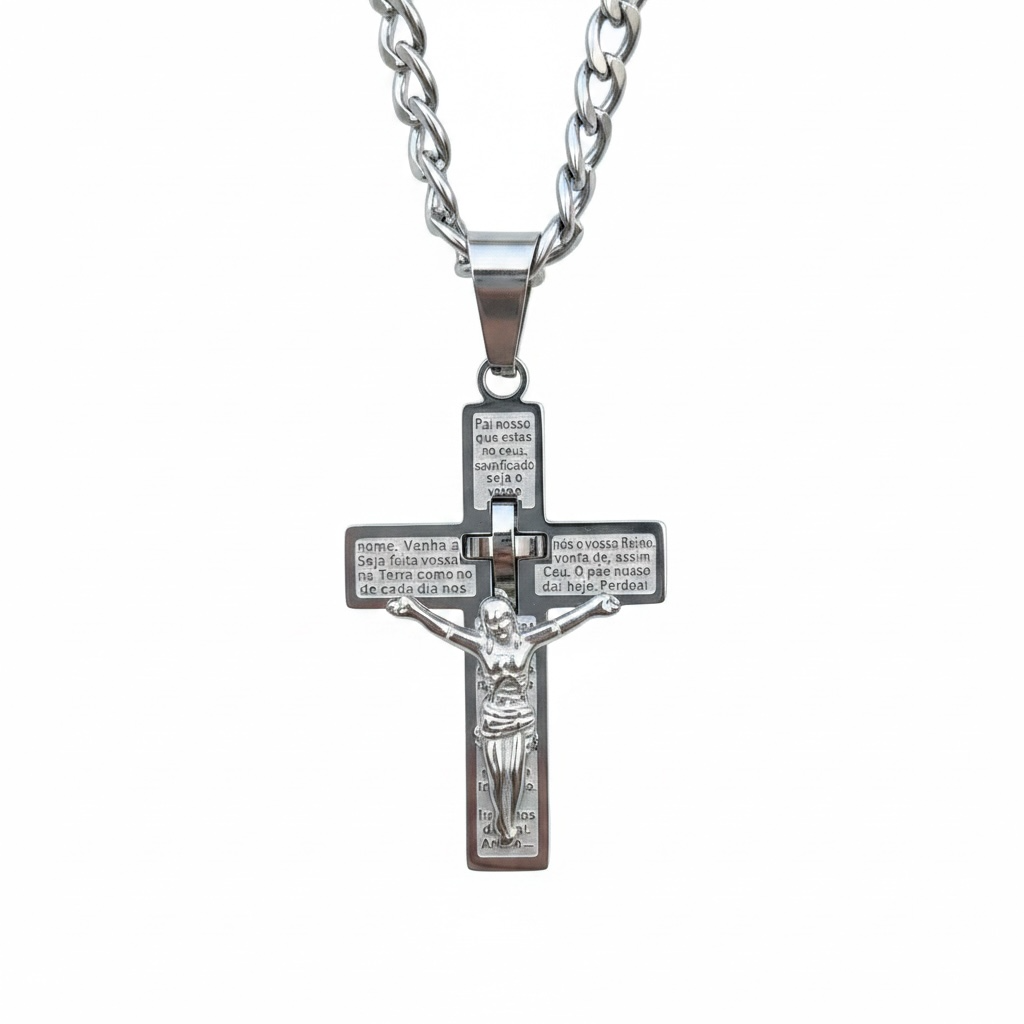 Chaîne homme Croix Pai Nosso