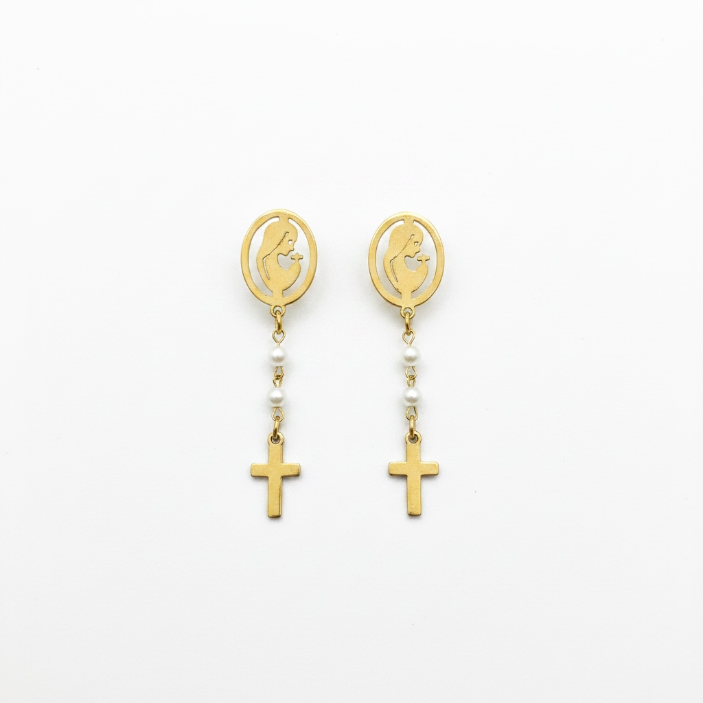 Boucles d'oreille Vierge Marie