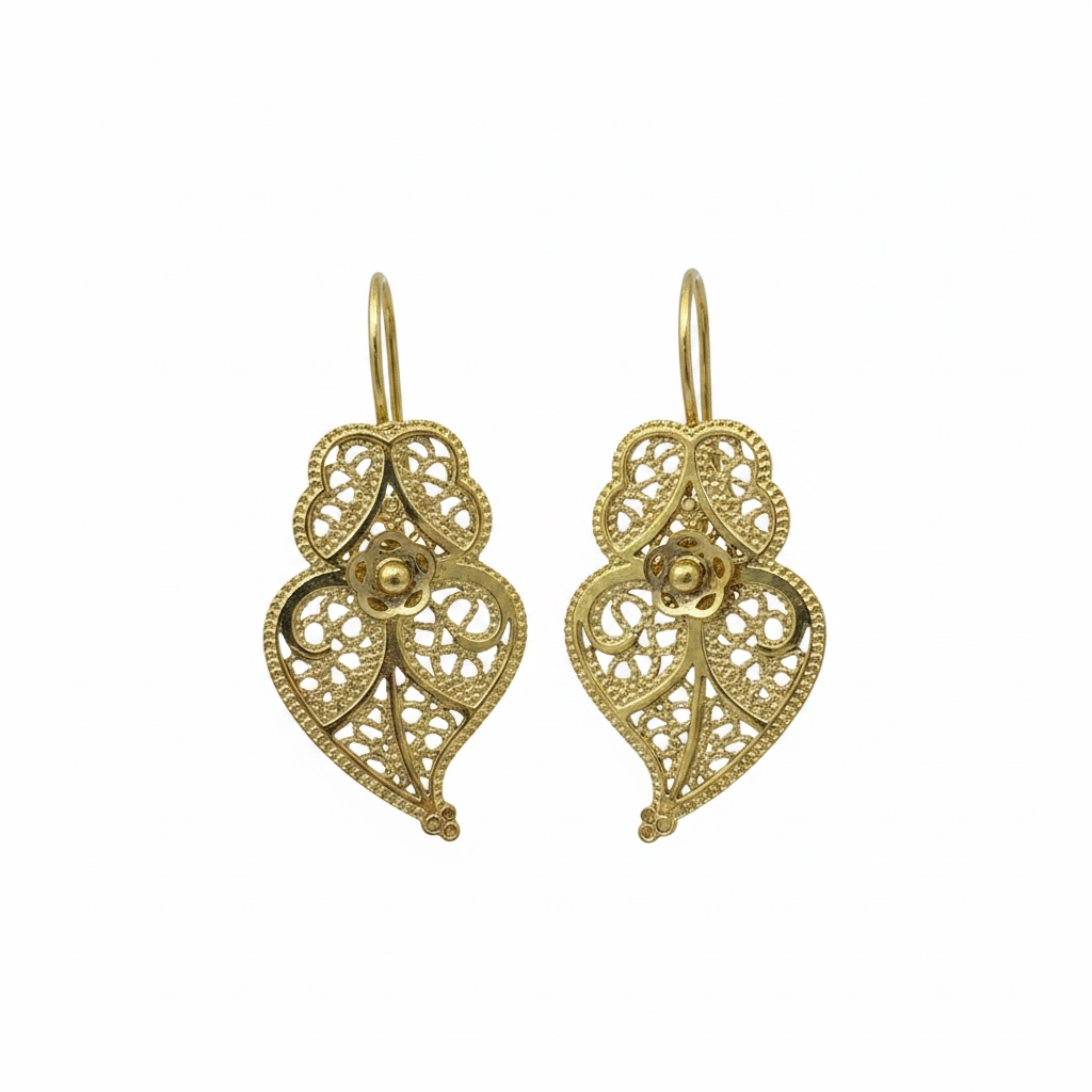 Boucles d'oreille Coraçao de Viana